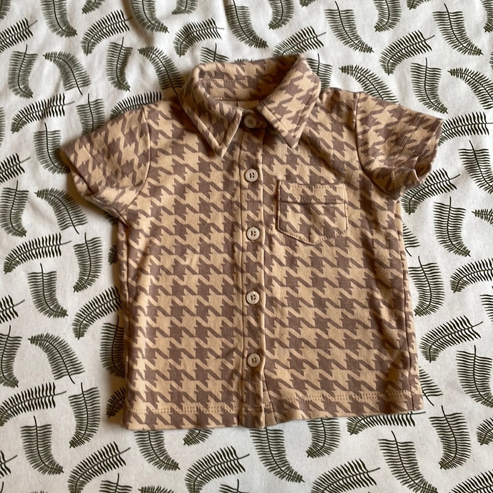 Kate Quinn short sleeve vintage collar button shirt